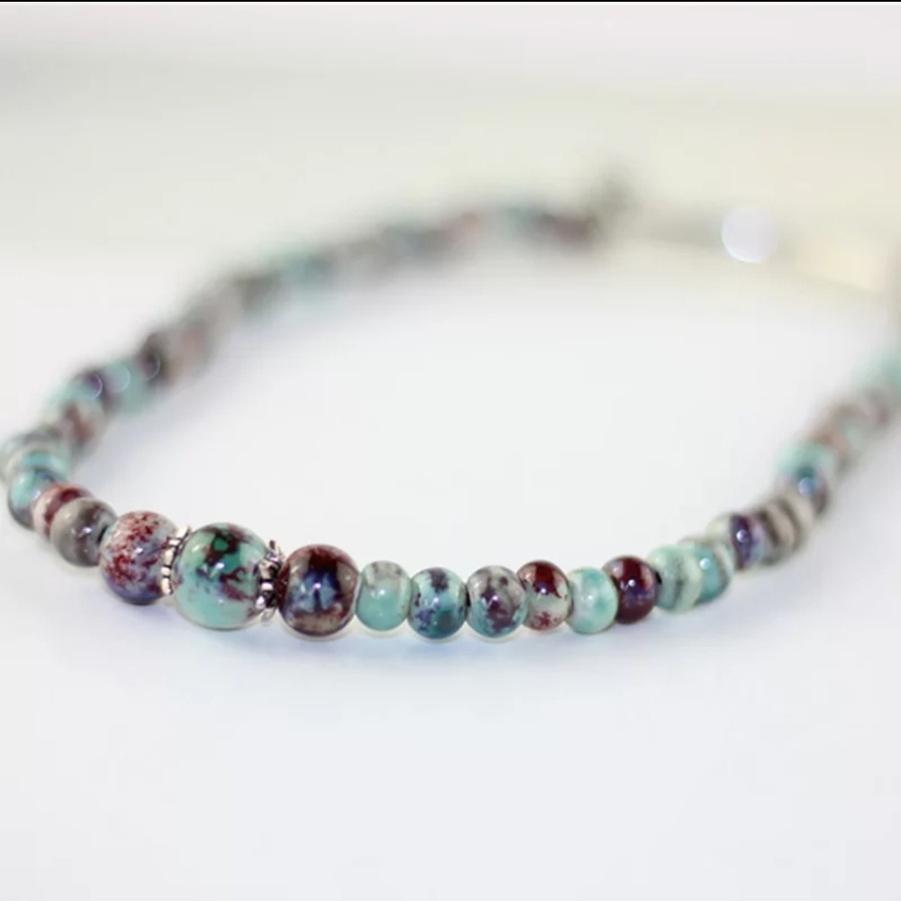 Beaded Floral Charm Wrap Bracelet - Picture 4 of 7